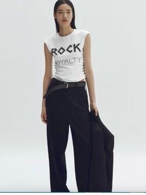 Stella McCartney White Sleeveless 'Rock Royalty' Tank Top